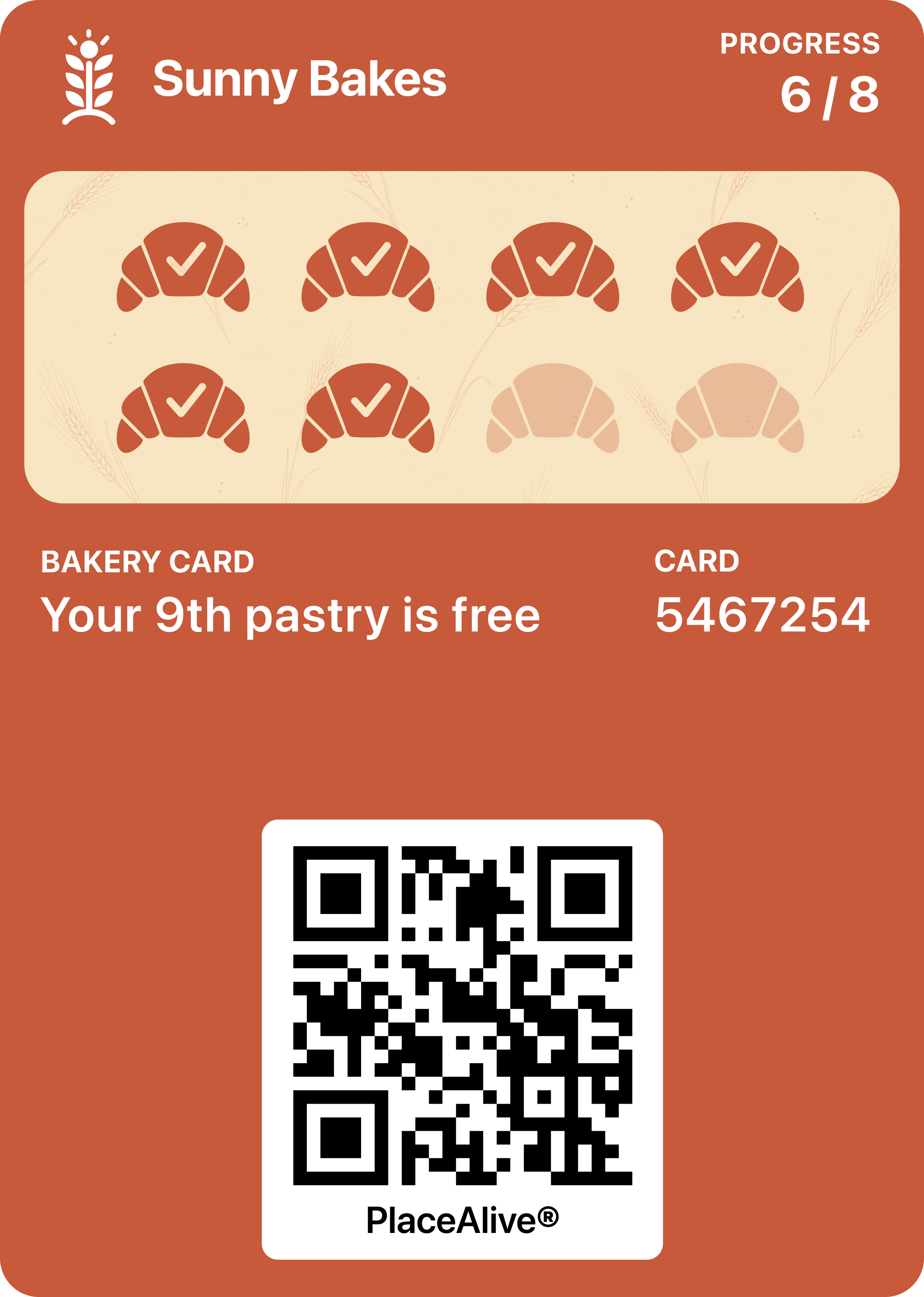 PlaceAlive digital stamp card in Apple Wallet