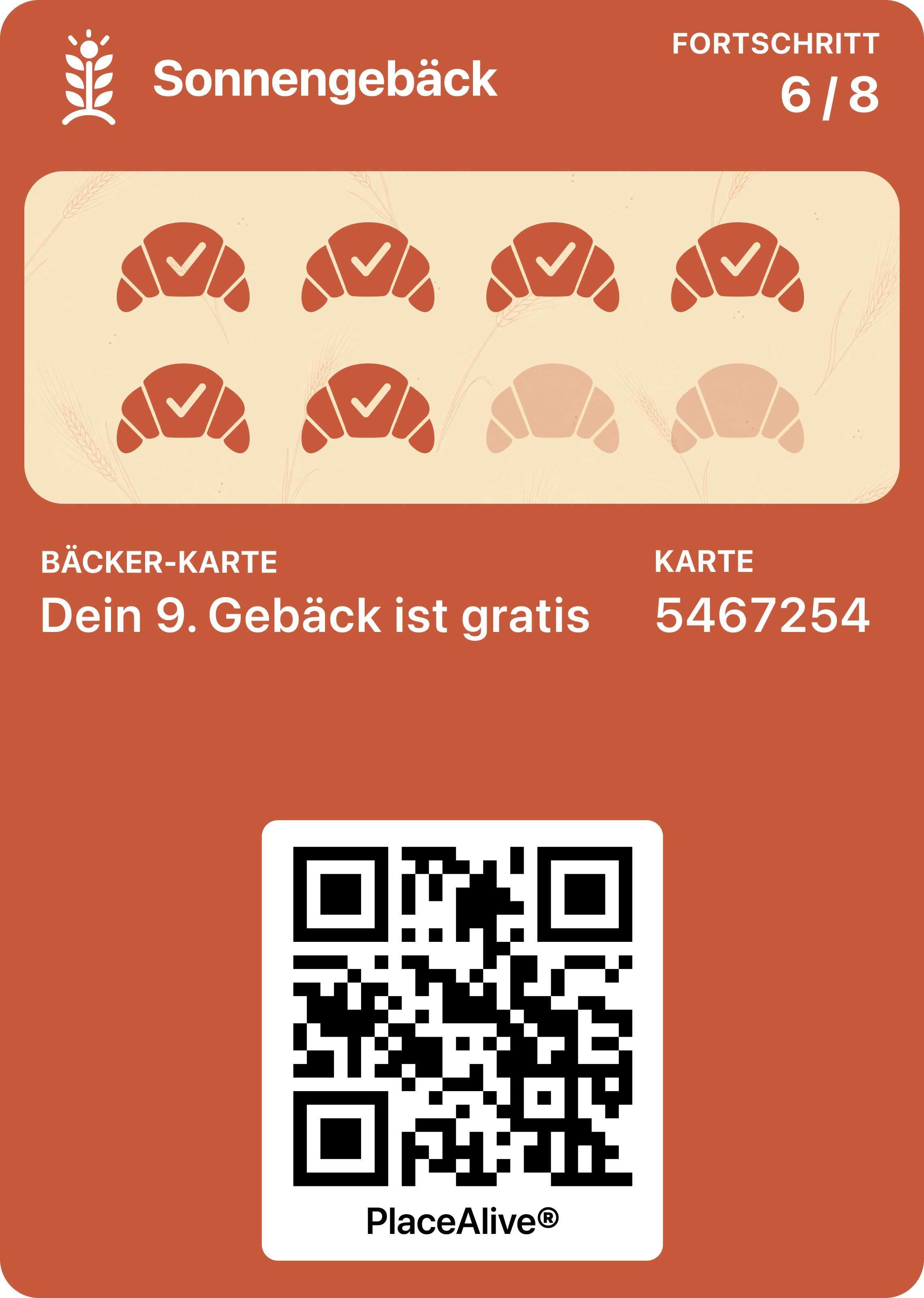 Digitale PlaceAlive Stempelkarte in Apple Wallet