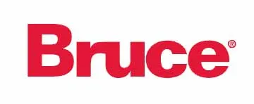 Bruce brand name in bold red letters on a white background.