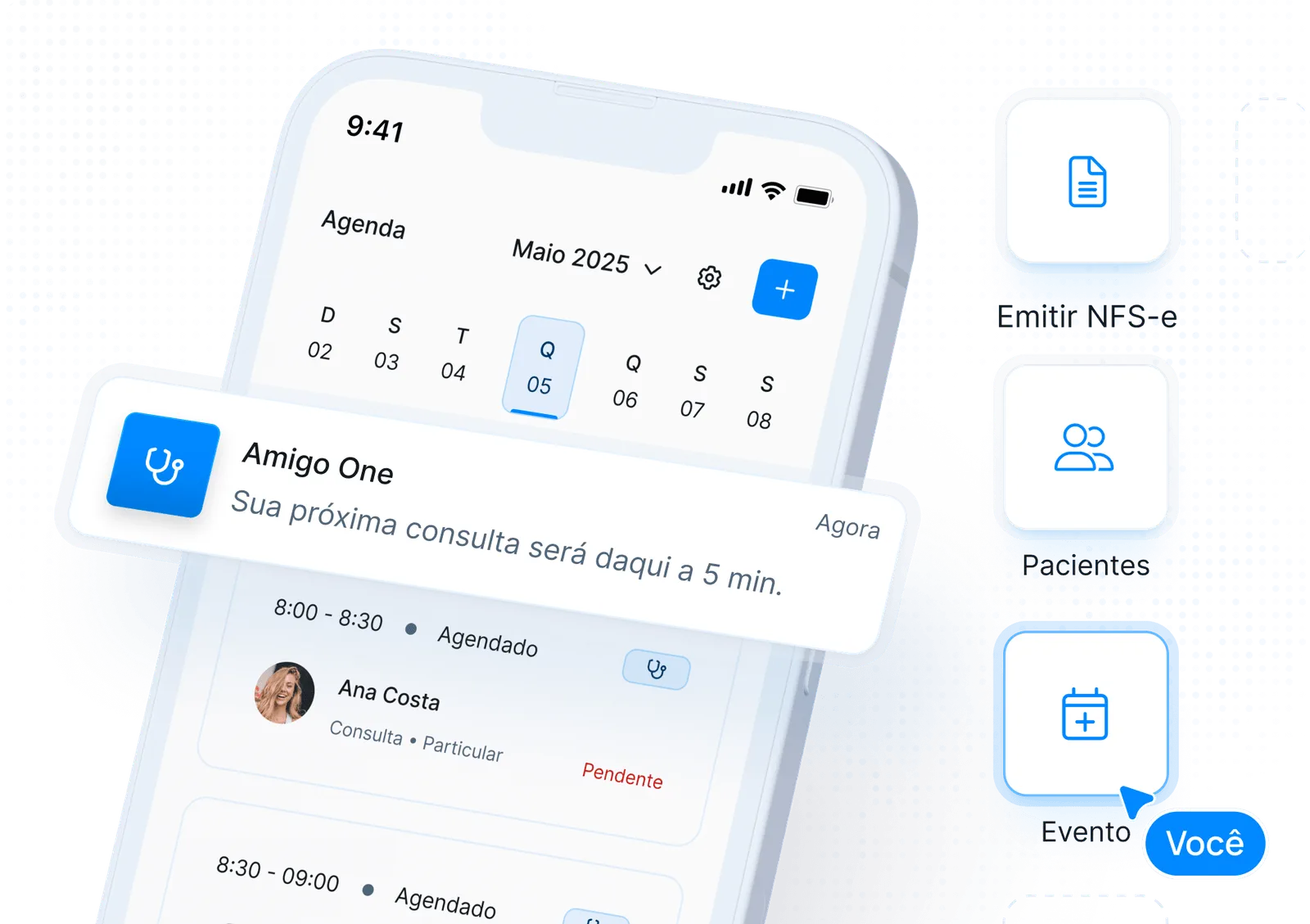 Ilustração aplicativo Amigo One