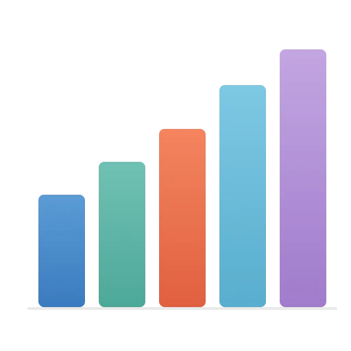Bar graph icon representing business growth analytics