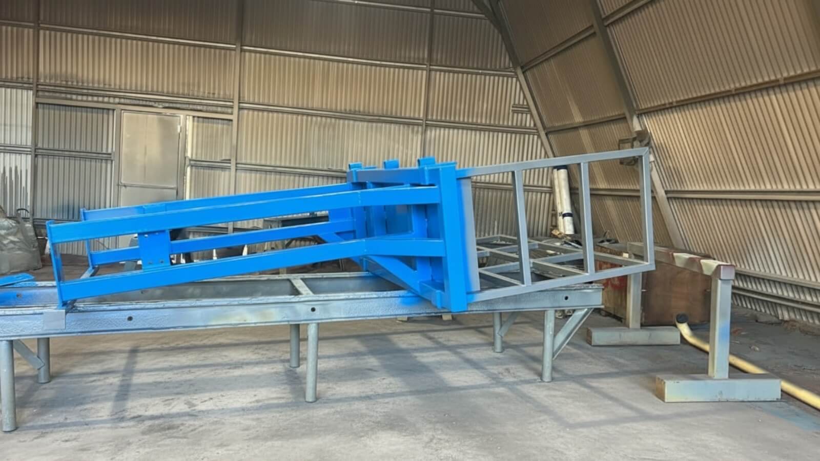 In-progress coating on fabricated platform