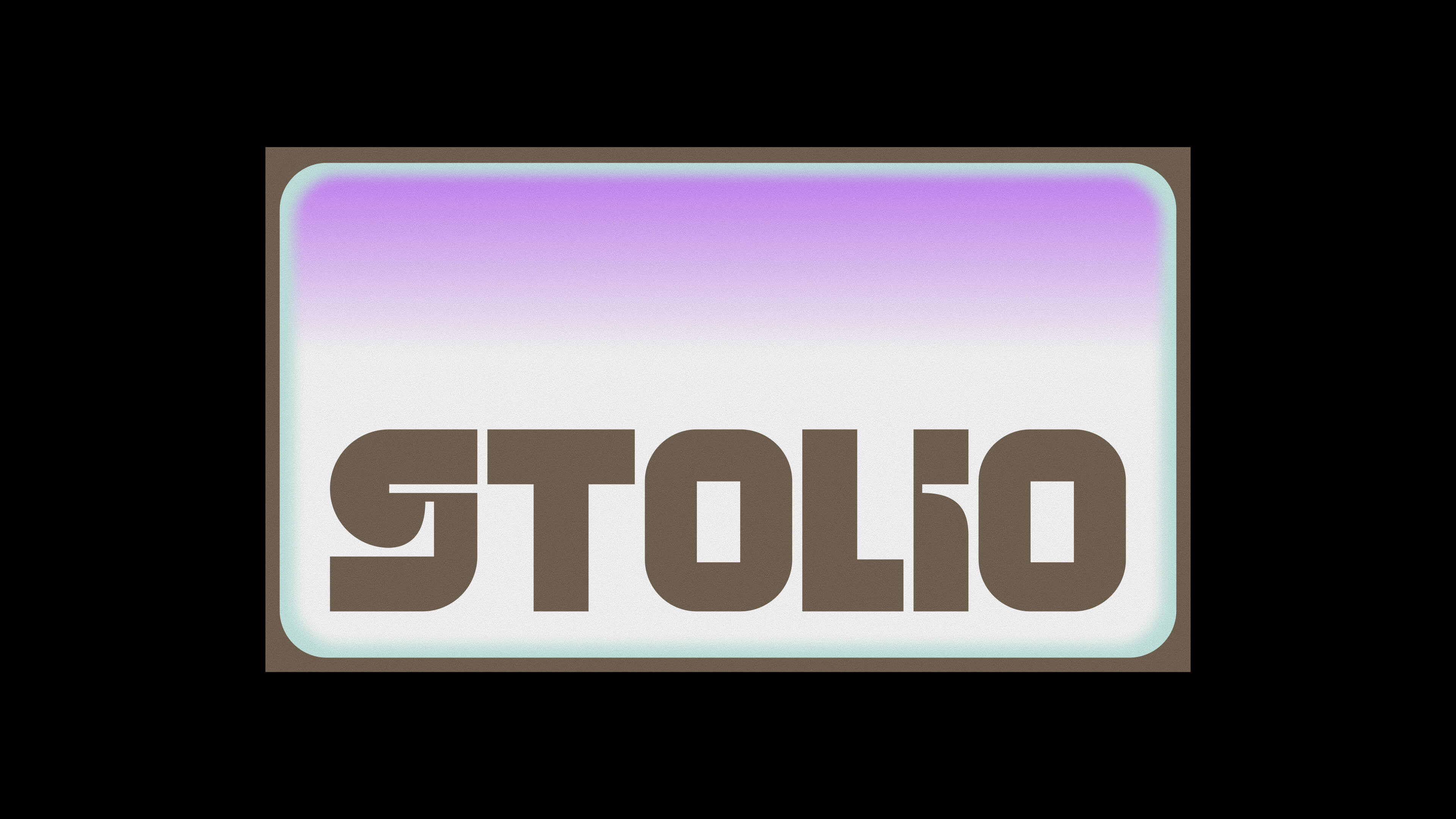 custom wordmark of 'stolio'