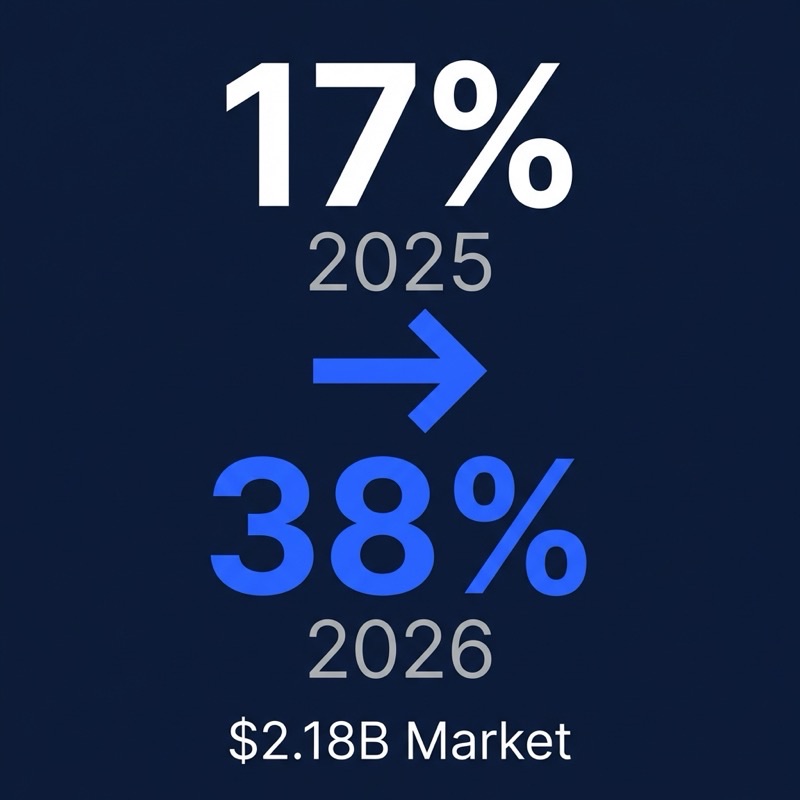 AI adoption in construction: 17% in 2025 doubling to 38% in 2026
