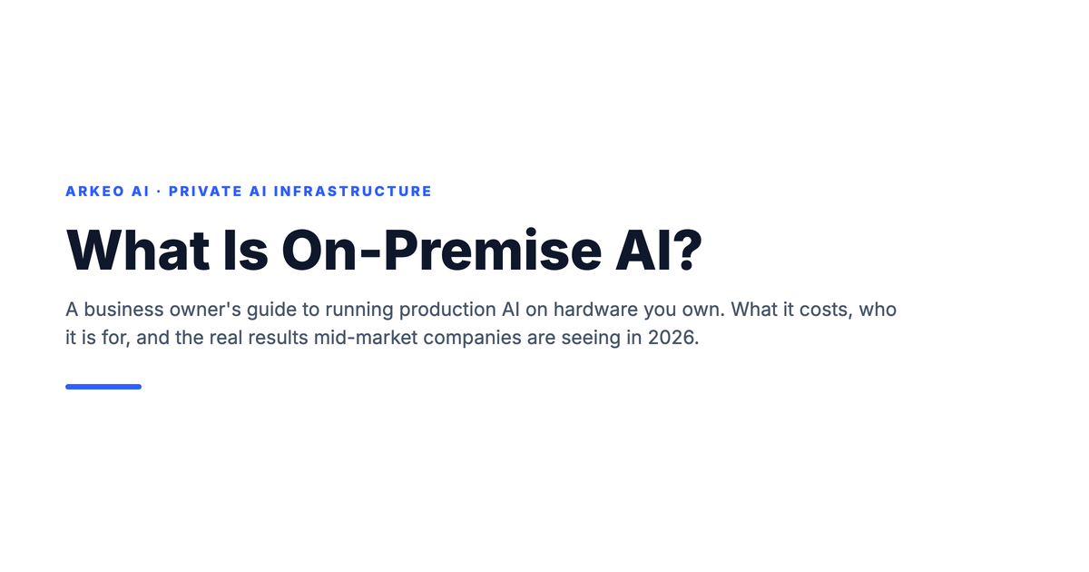 What Is On-Premise AI? A business owners guide
