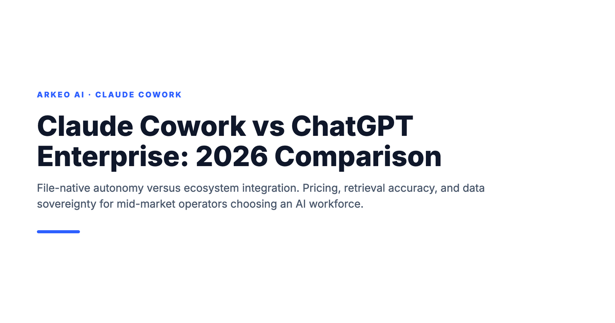 Claude Cowork vs ChatGPT Enterprise 2026 comparison