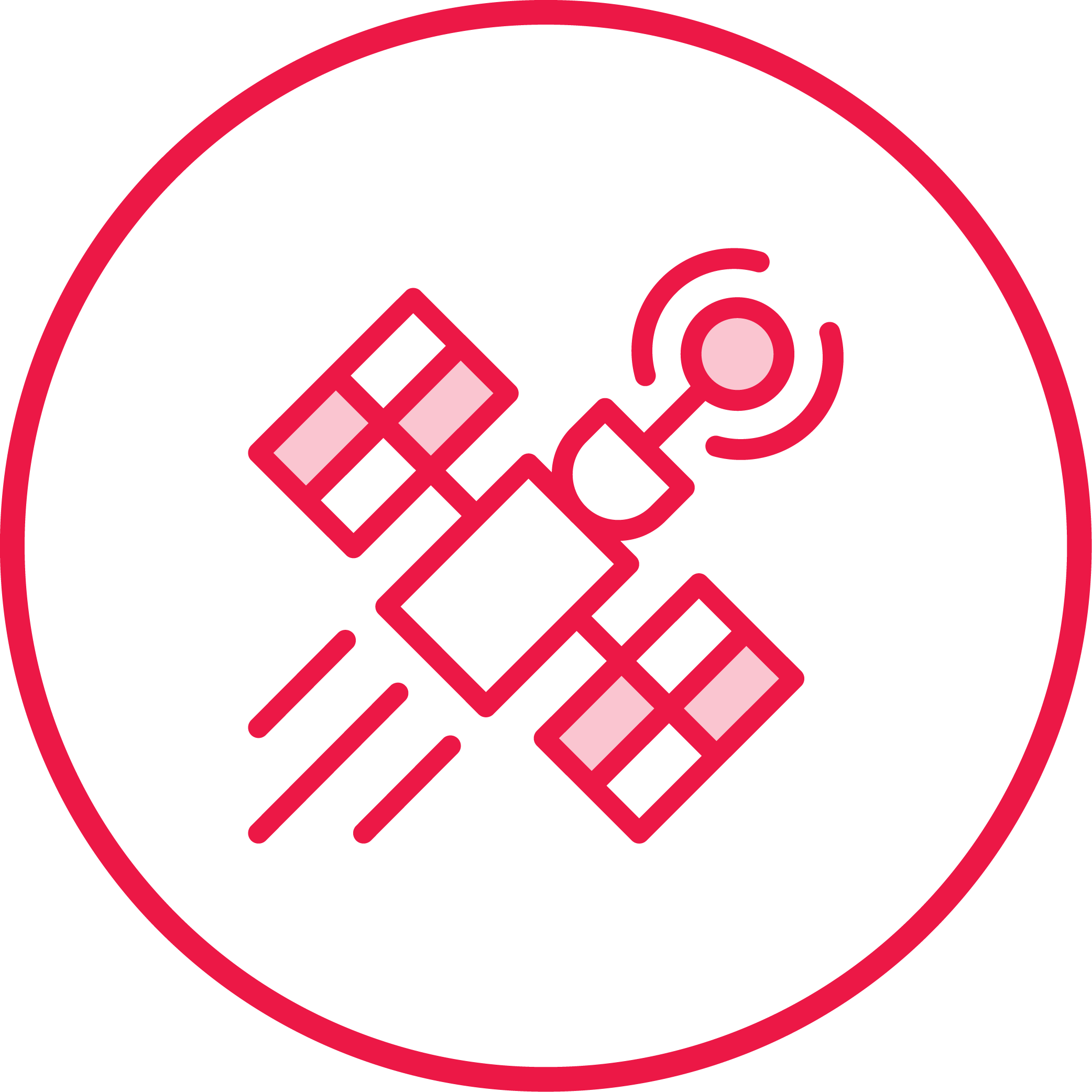 Satellite icon representing GPS technology and precision grading