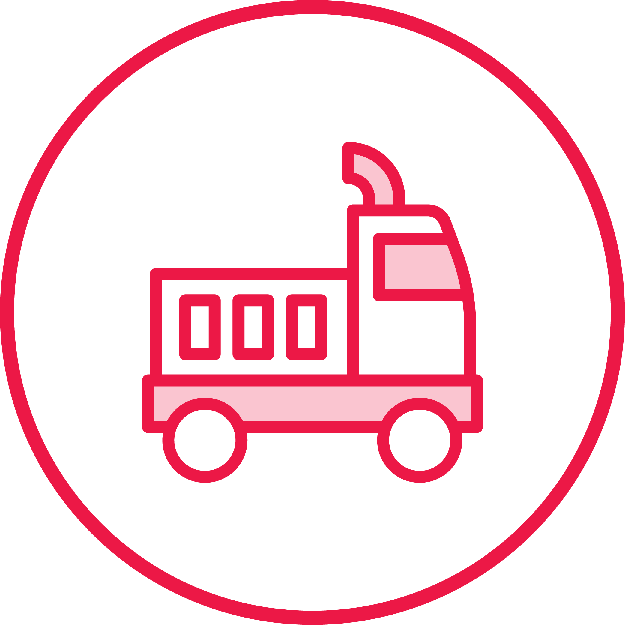 Truck icon representing in-house haulage and transport capability
