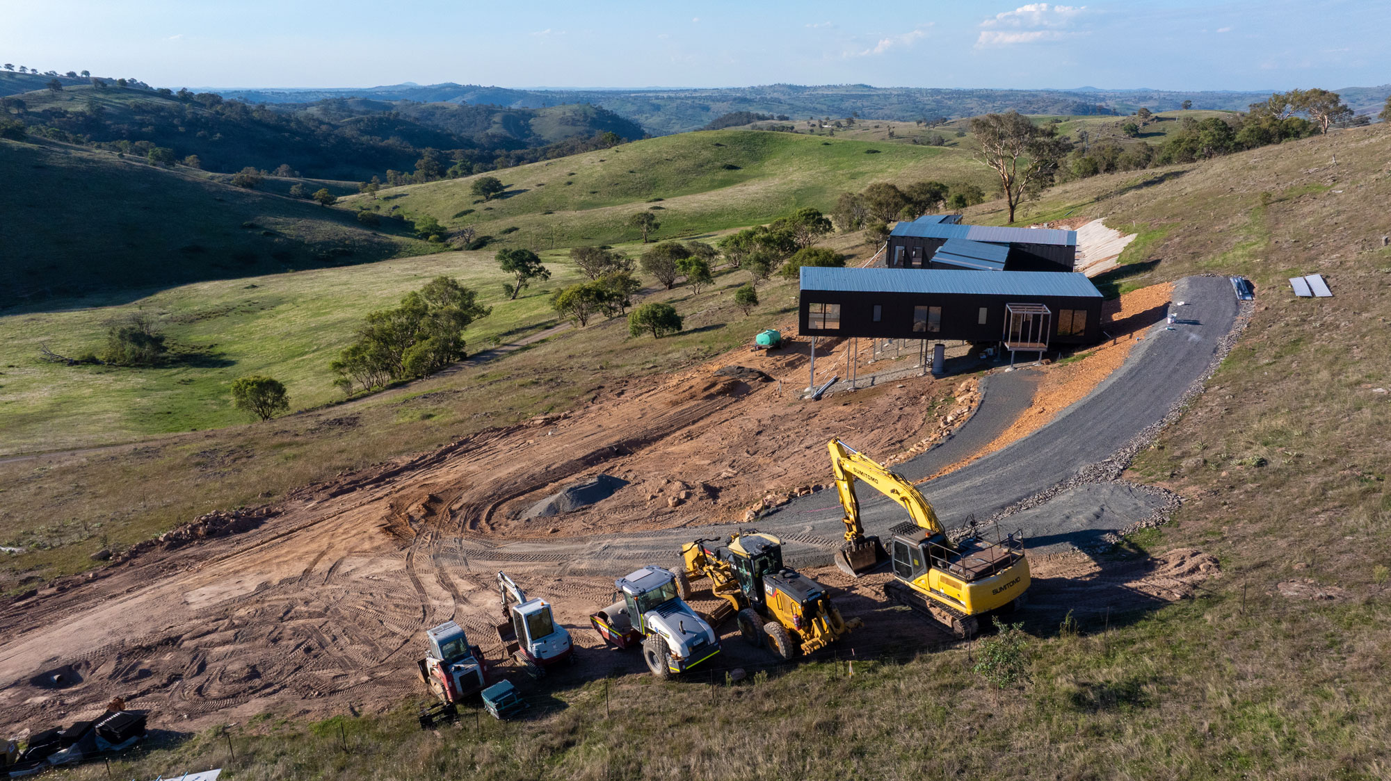 Land clearing, levelling, pad construction, and access creation for developers, builders, and commercial contractors across NSW.