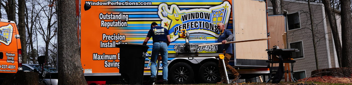 Window Perfections in-house installation team working on a Central Pennsylvania home
