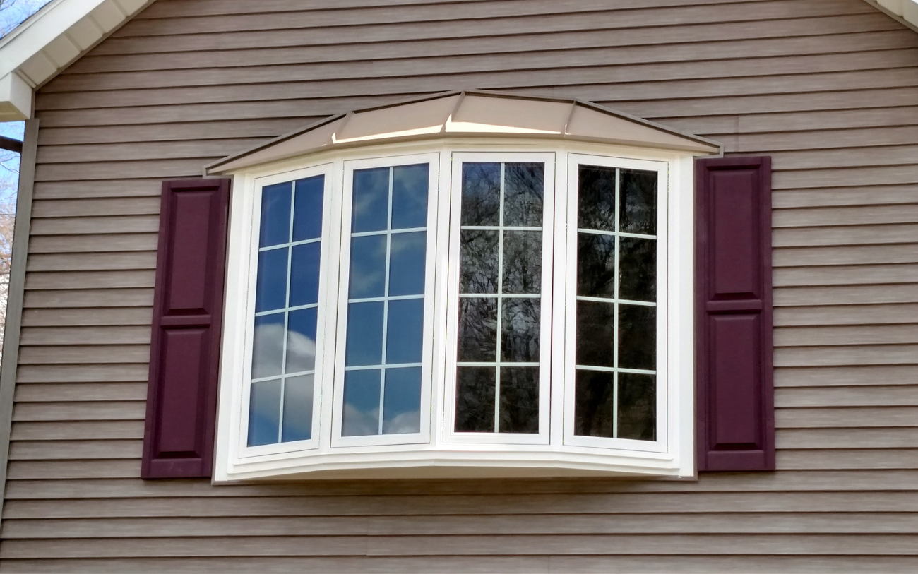 Interior view of a bow window replacement in Ebensburg, PA.