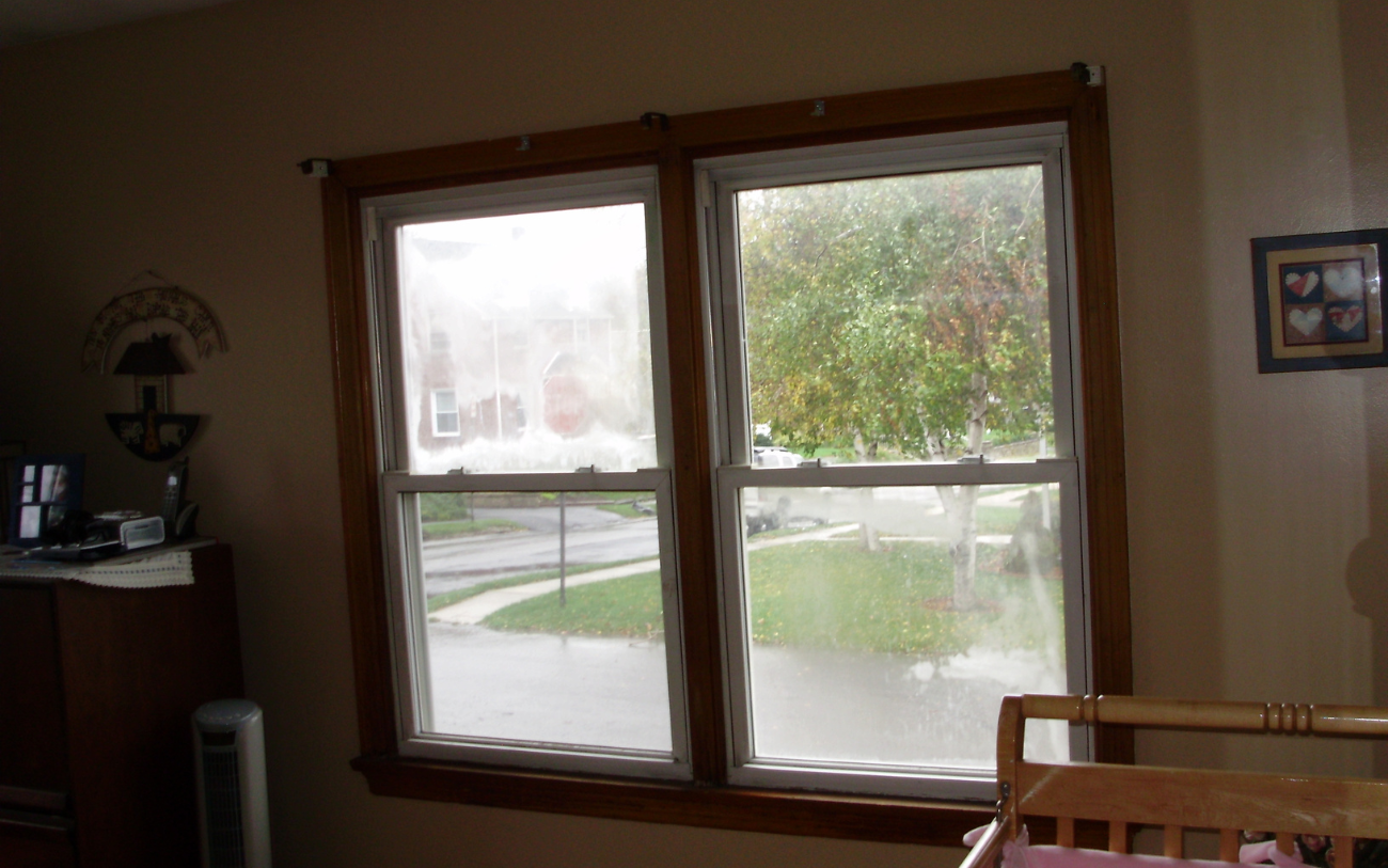 Before photo of a double hung window replacement done in Gallitzin, PA.