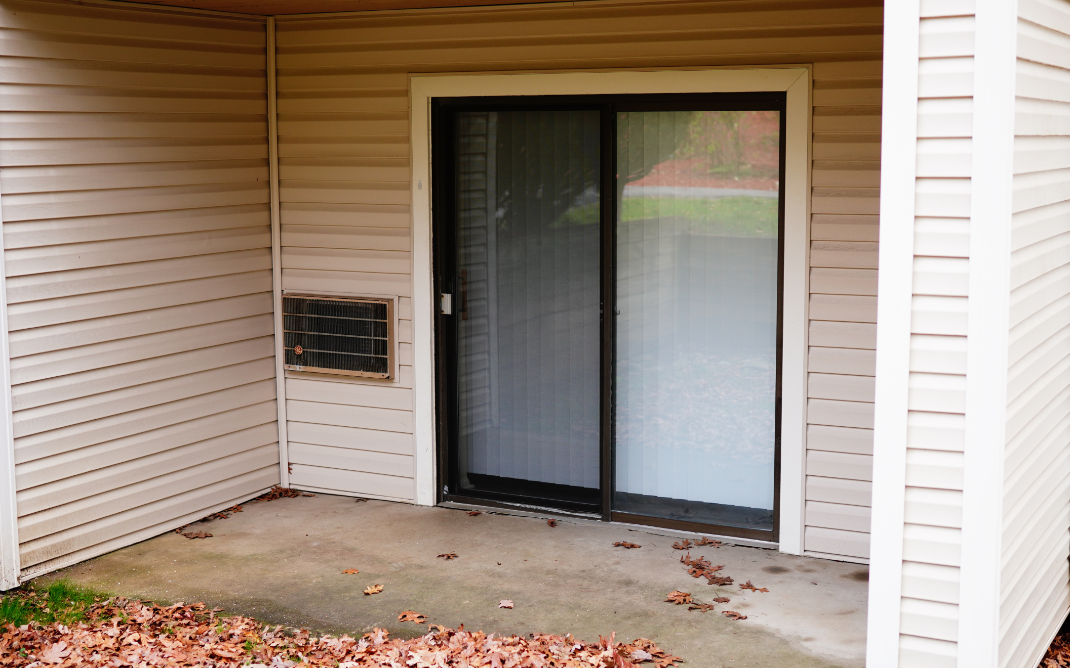 Before we installed two new patio doors in Altoona, PA.