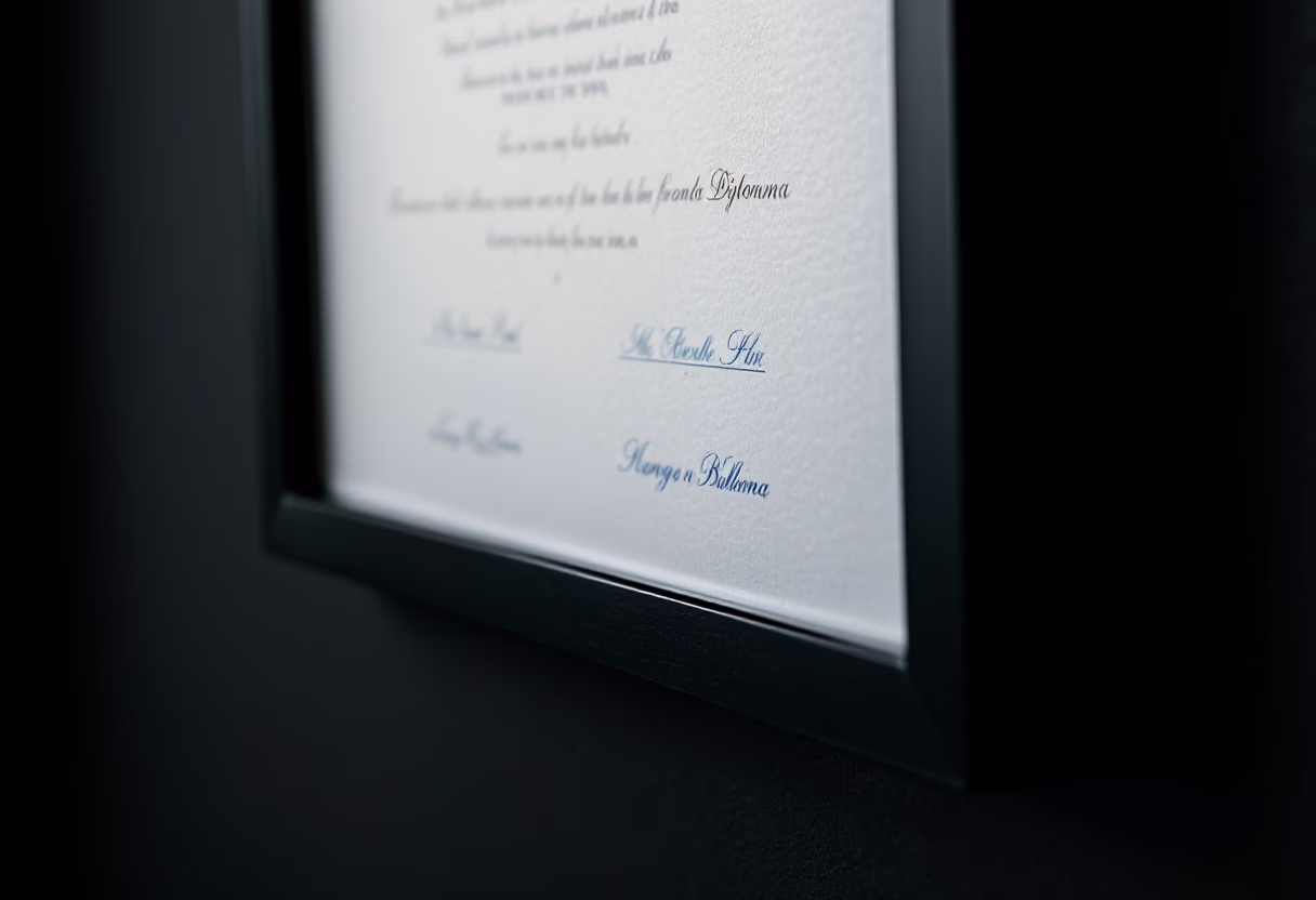 image of a diploma or certificate (for a private tutor)