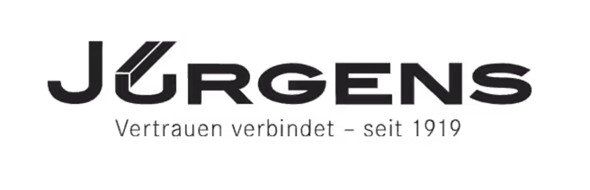 Jürgens Schriftzug mit dem Slogan Vertrauen verbindet – seit 1919.