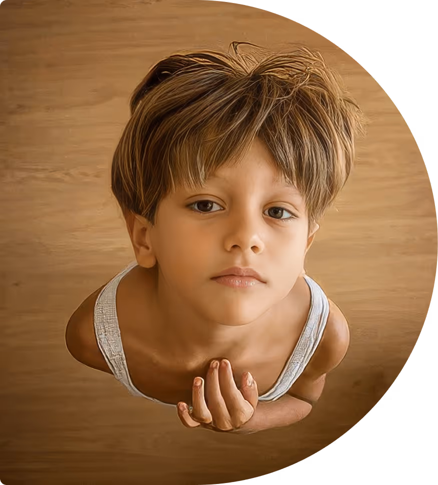 Child in white tank top