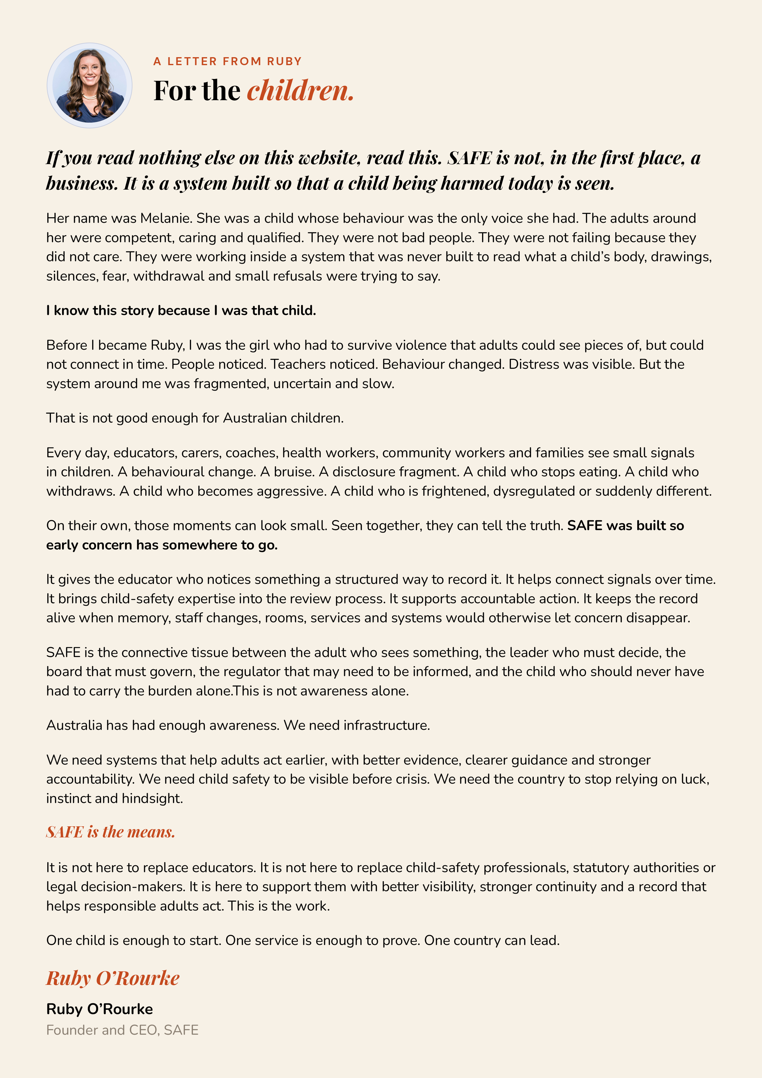 Letter from the CEO