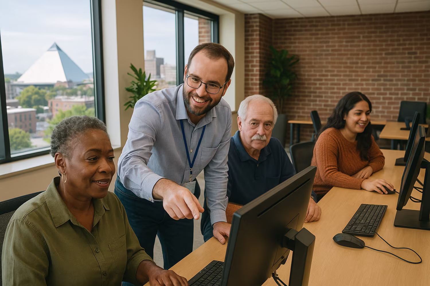 IT professional assisting diverse clients