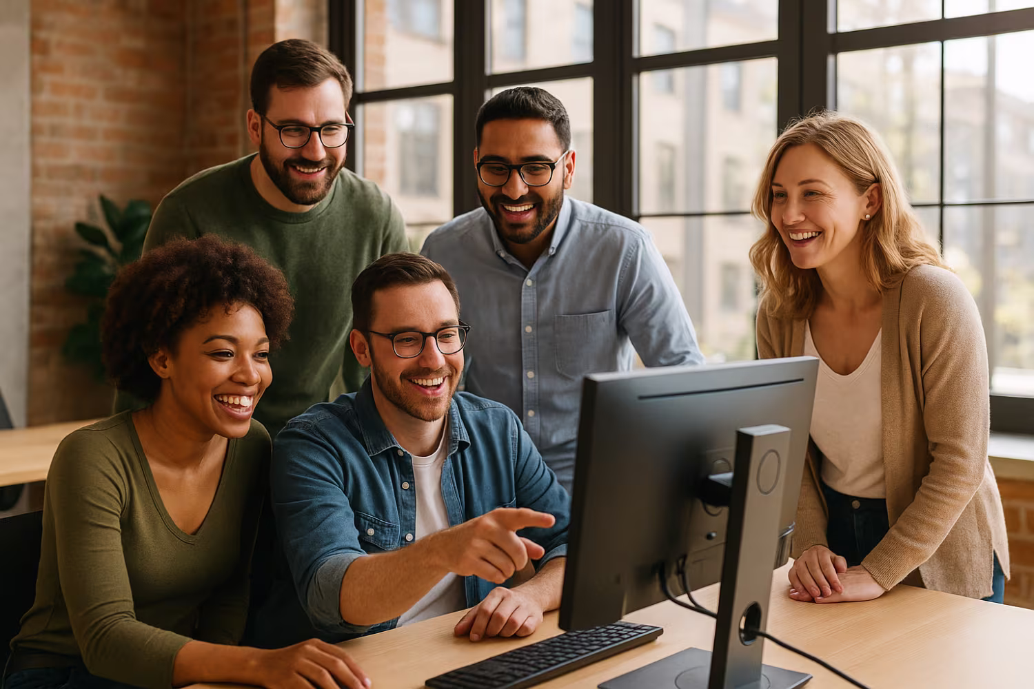 Diverse local IT company collaborating