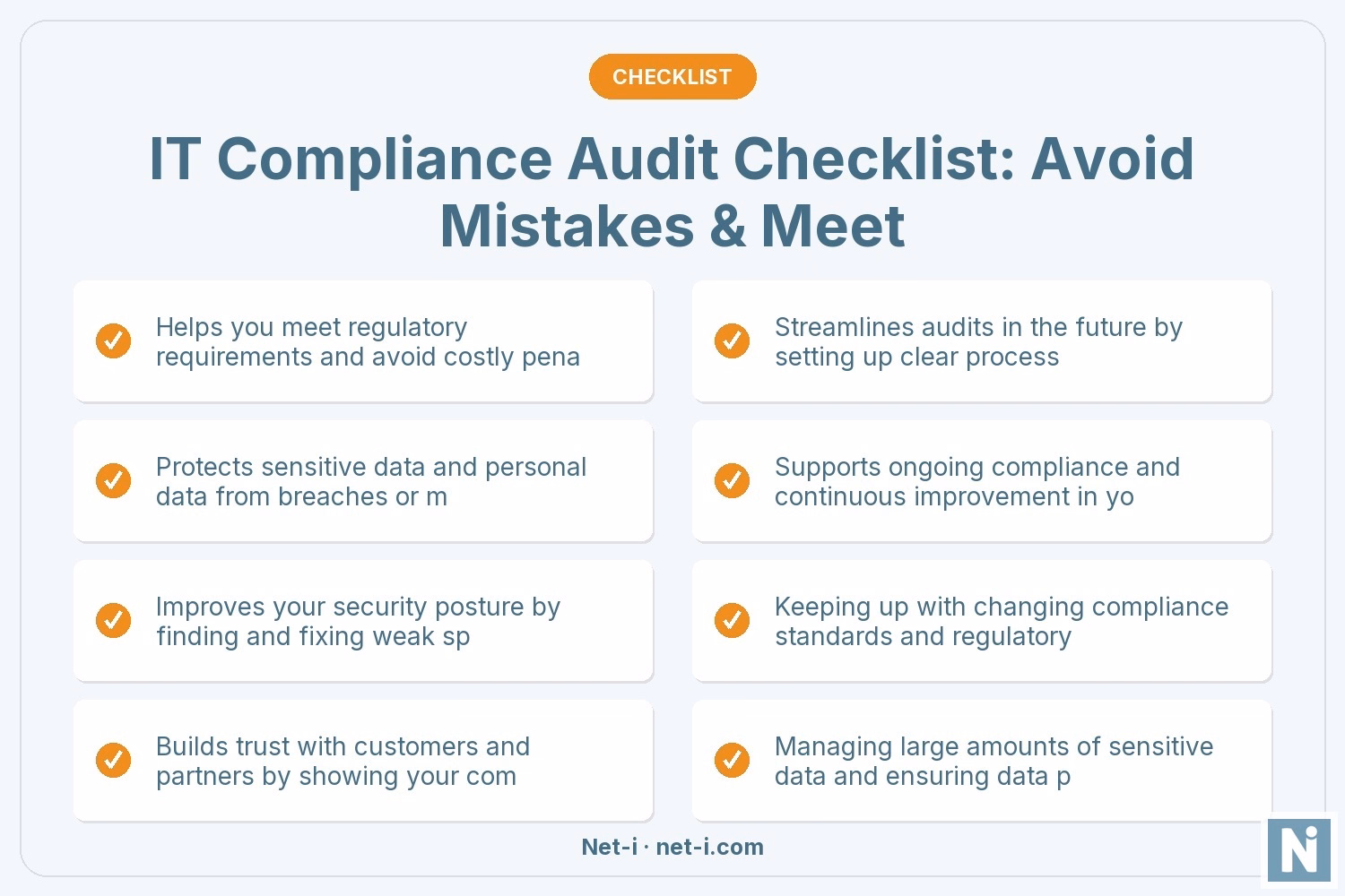 IT Compliance Audit Checklist: Avoid Mistakes & Meet