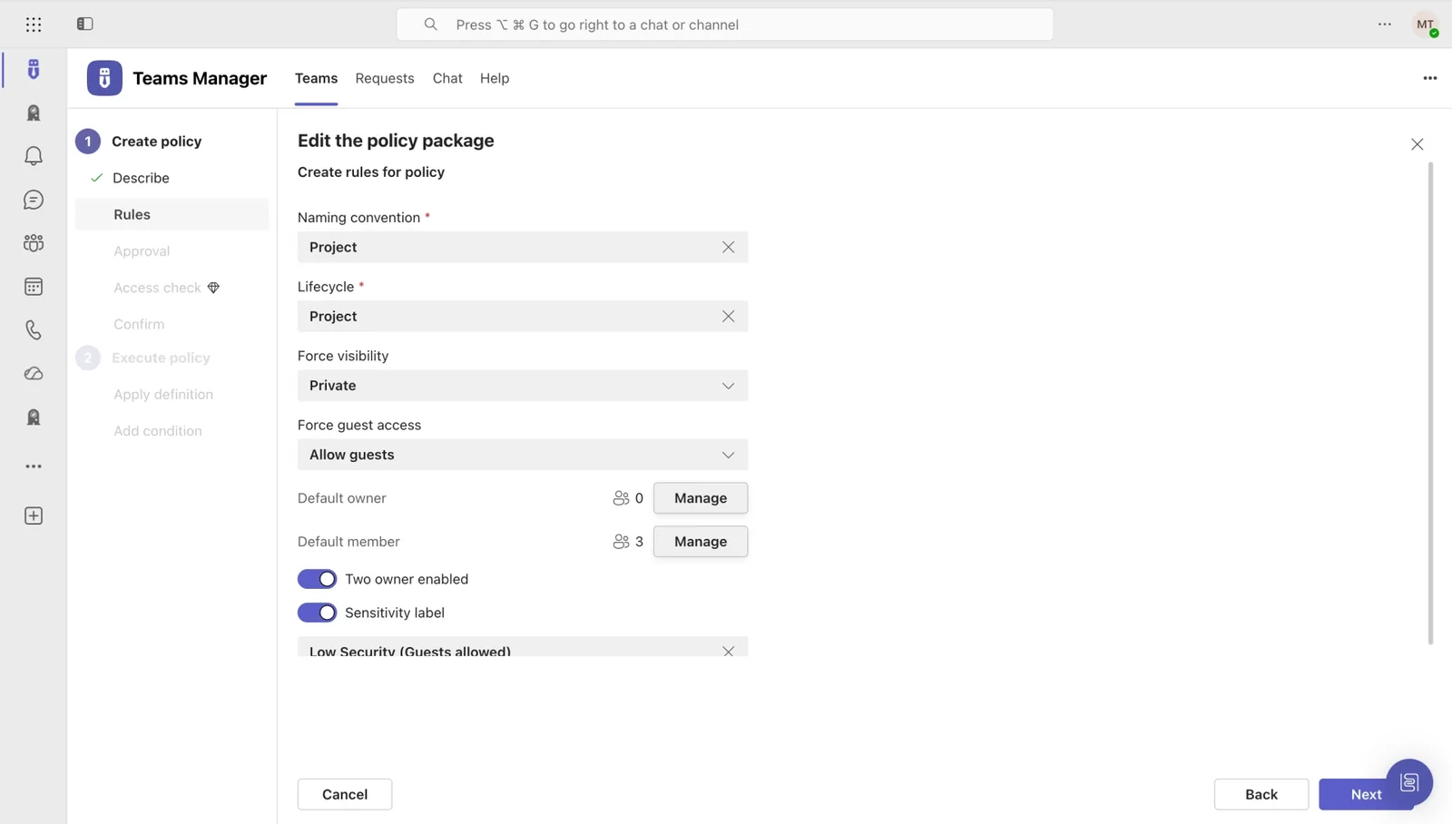 External User Manager dashboard overview showing external user metrics and trends