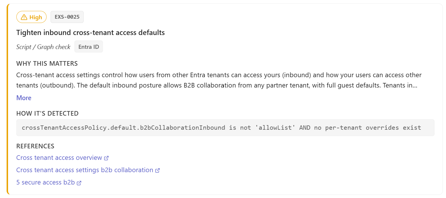 Governance Autopilot recommendation detail with severity, policy ID, and why it matters