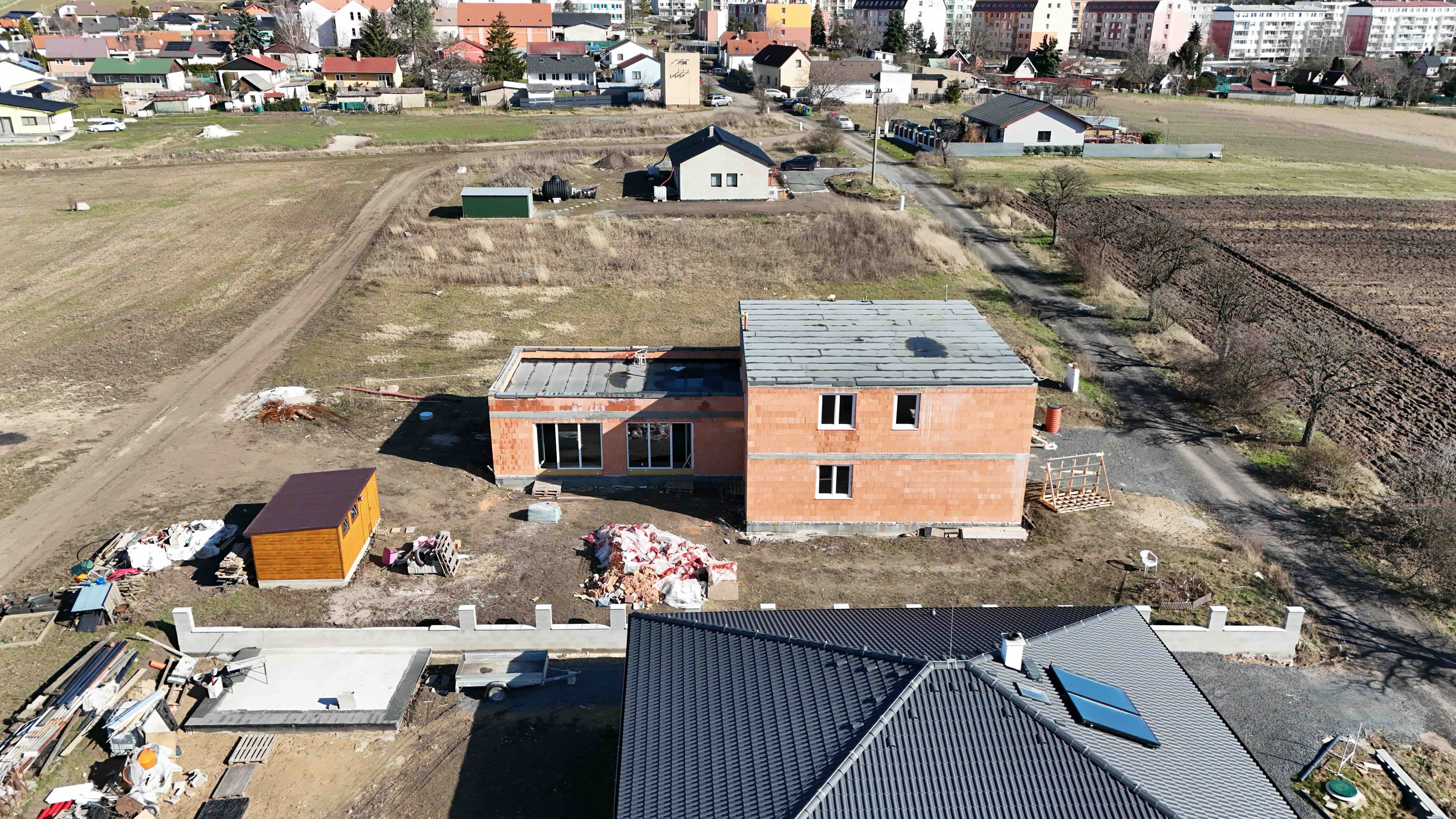 Exteriér domu před vizualizací