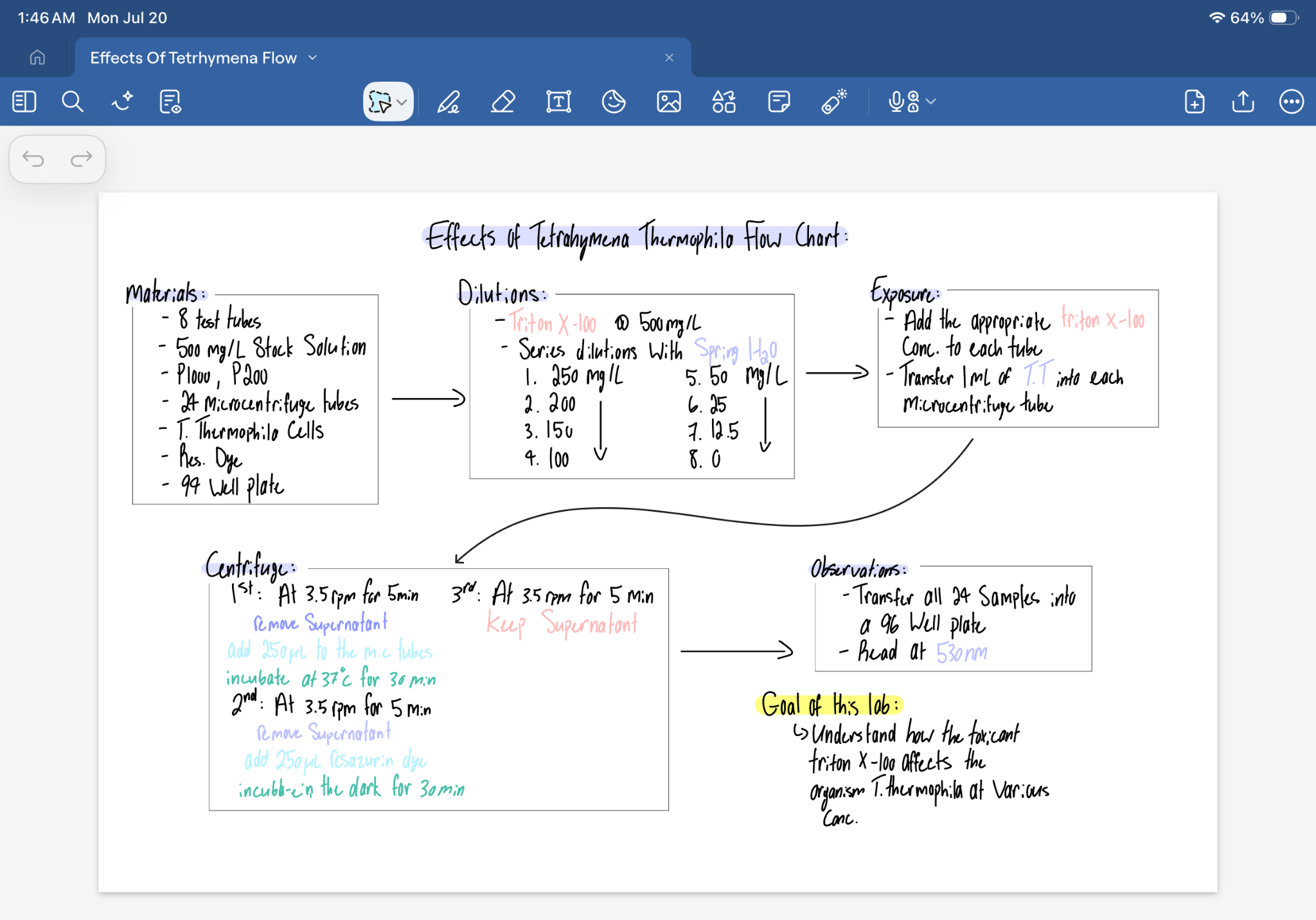 Goodnotes flow chart diagram