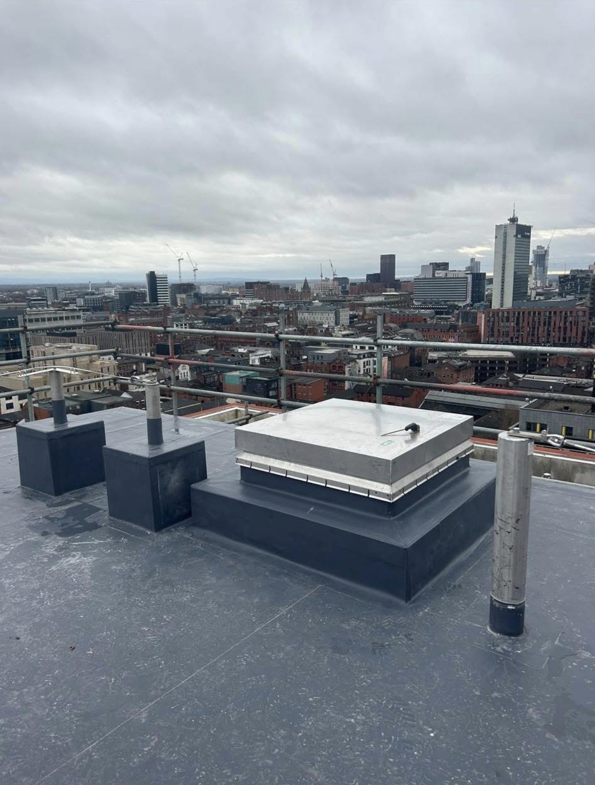 image of housing project roofs (for a roofing contractor)