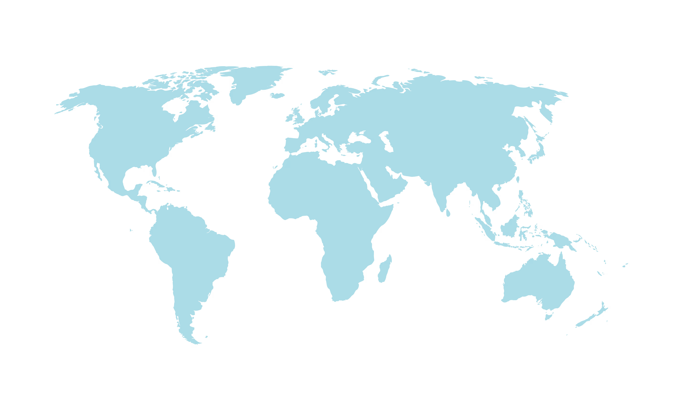 Simplified world map