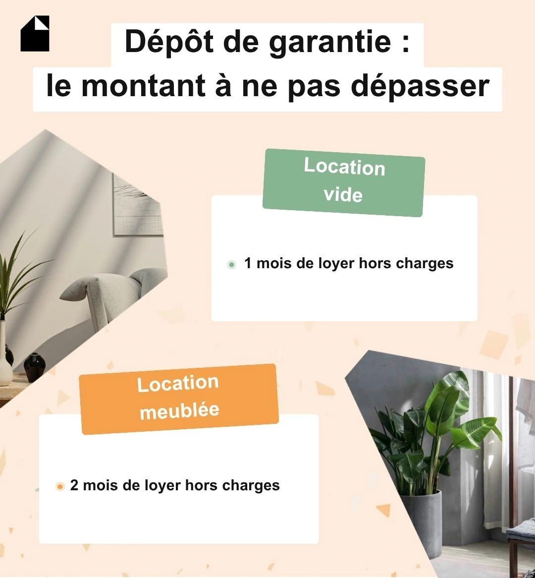 infographie concernant le montant à ne pas dépasser dans un dépôt de garantie