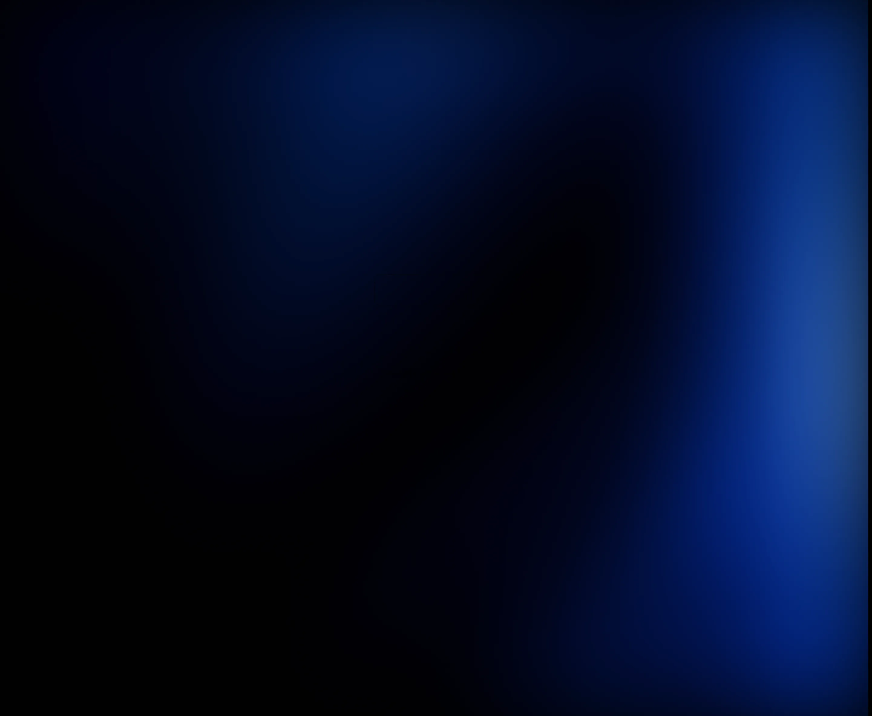 Abstract dark background with smooth gradient shades of blue and black.
