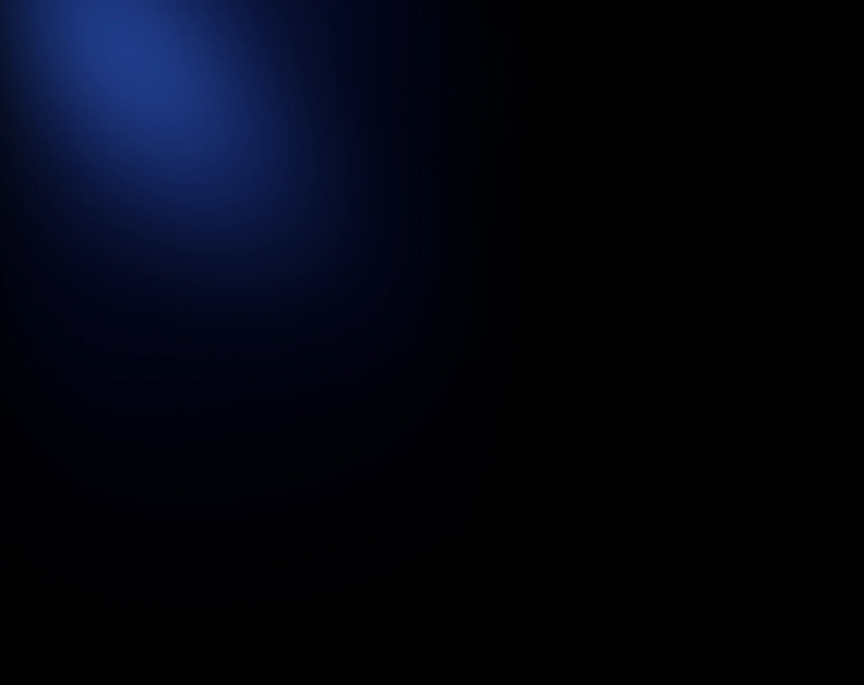Dark background with a subtle blue light glow in the upper left corner.
