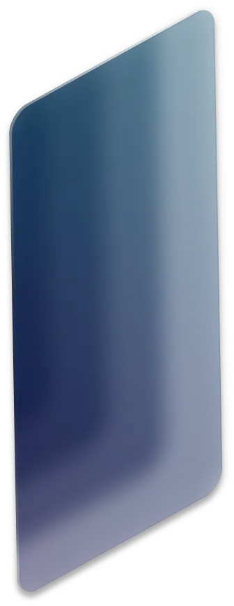 Blue gradient smartphone screen with rounded corners and no visible buttons.
