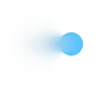Blue dot with a smaller blue curved shape on the right side.