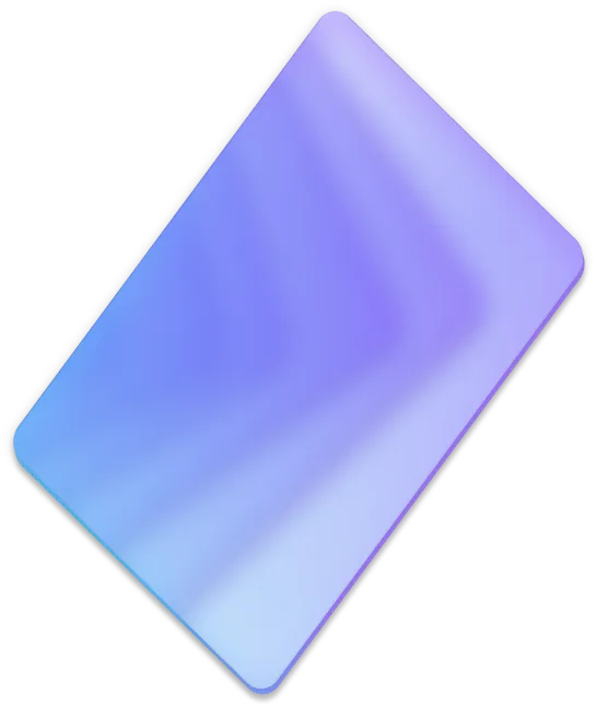 Smartphone screen with a gradient of blue and purple hues tilted diagonally.