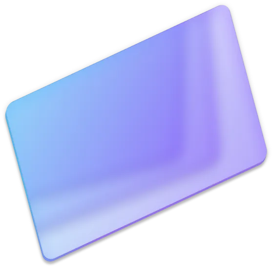 Rectangular smartphone with rounded edges and blue to purple gradient screen.
