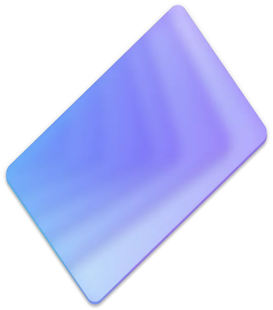 Modern smartphone with a gradient blue-purple screen and rounded edges on a white background.