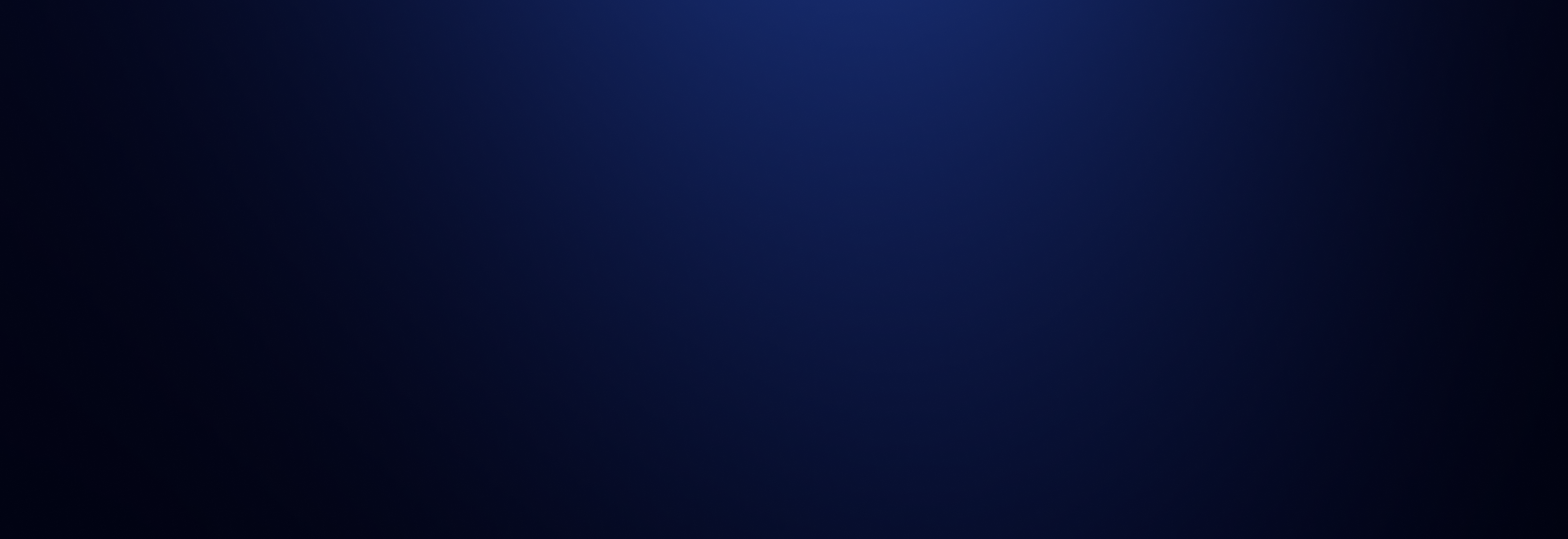 Dark blue gradient background with soft radial light effect.