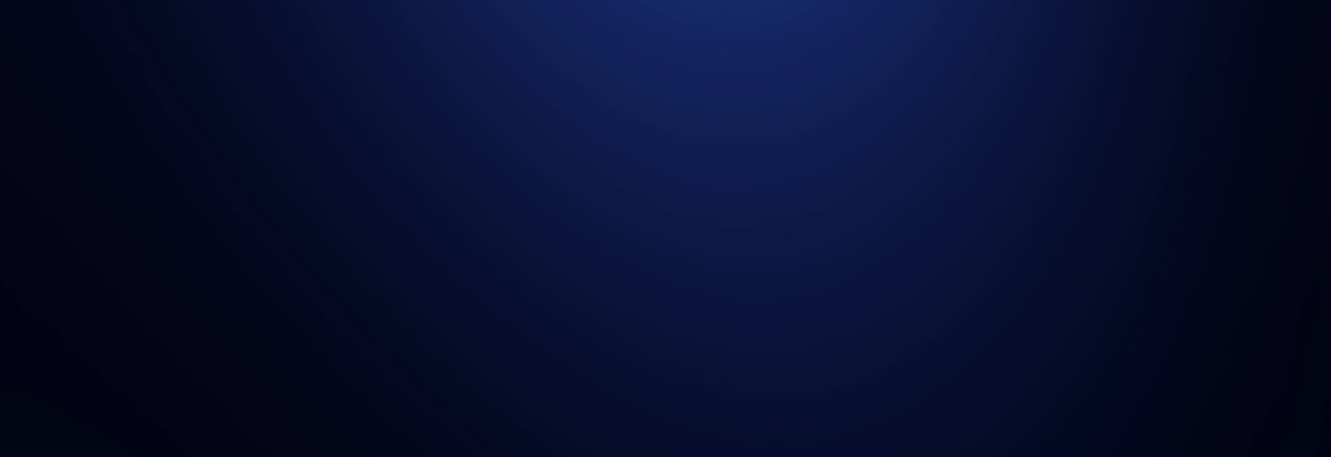 Dark blue gradient background with soft radial light effect.