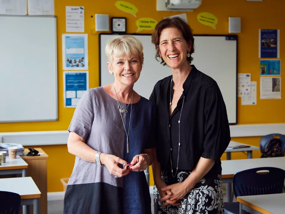 Now Teach website carousel image showing a teacher or career-changer in a school setting.
