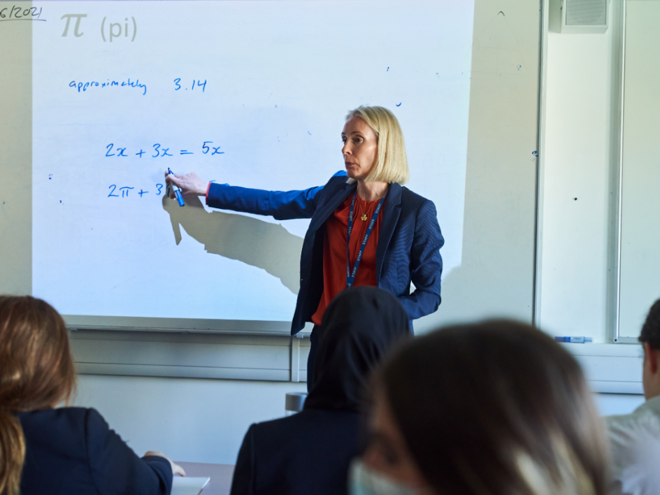 Now Teach website carousel image showing a teacher or career-changer in a school setting.
