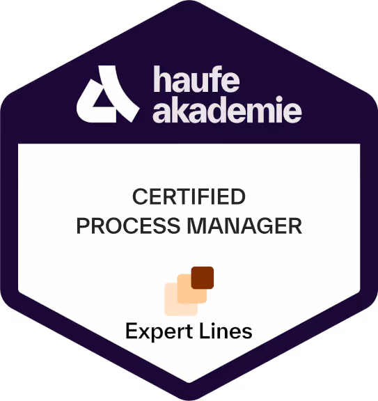 Haufe Akademie Certified Process Manager badge