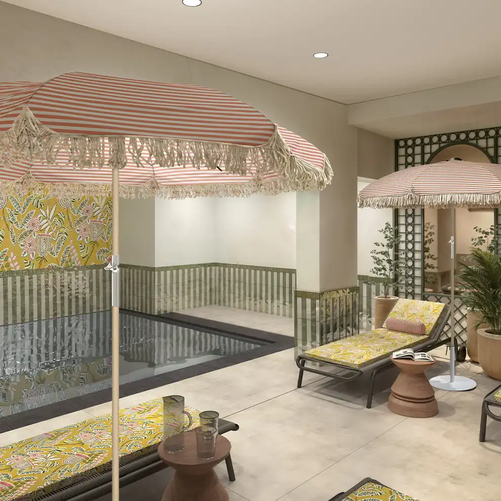 Lepoussin Hotel wellness pool in Cannes.