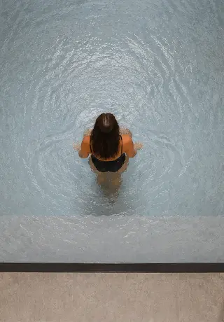 Indoor pool area at Lepoussin Hotel, a 4-star hotel in Cannes.