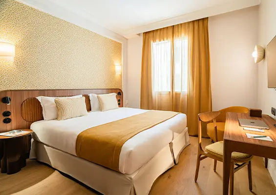 Classic room at Hotel Lepoussin in Cannes.
