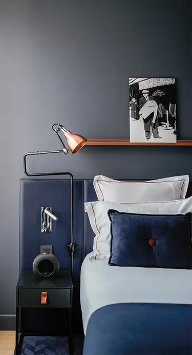 vue d'une chambre de l'hôtel Square Louvois à Paris