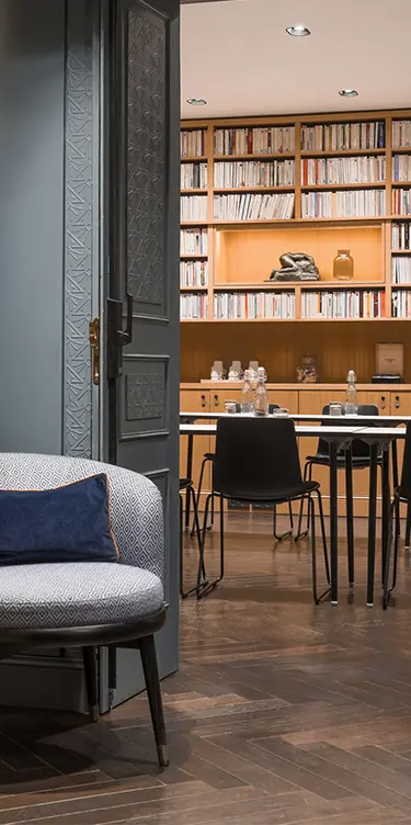 seminar room at the Square Louvois hotel in Paris