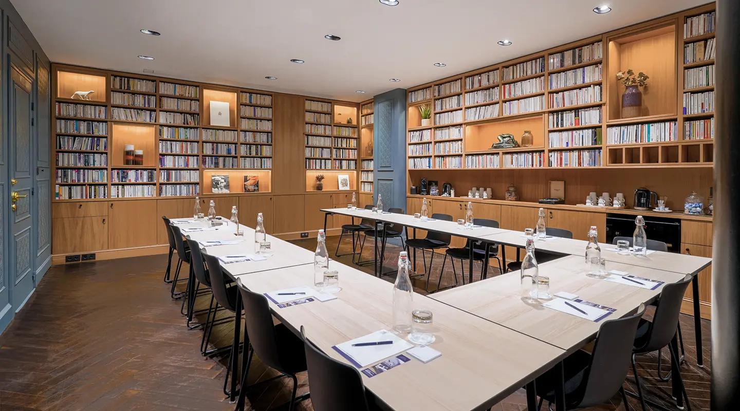 seminar room at the Square Louvois hotel in Paris
