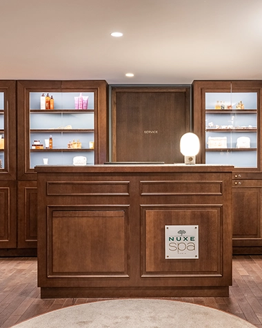 réception du spa de l'hôtel st-alban à la clusaz